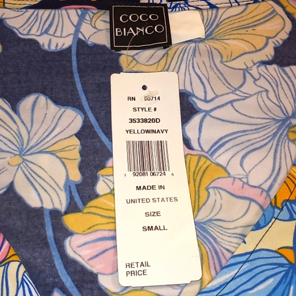 Coco Bianco Floral Print  Blouse - Picture 12 of 13